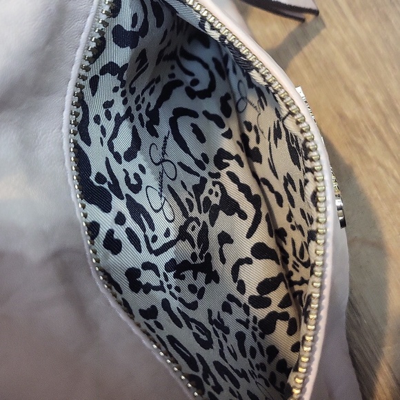 JESSICA SIMPSON Pink Faux Leather Crossbody with Removable Butterfly Key Charm - Picture 6 of 16